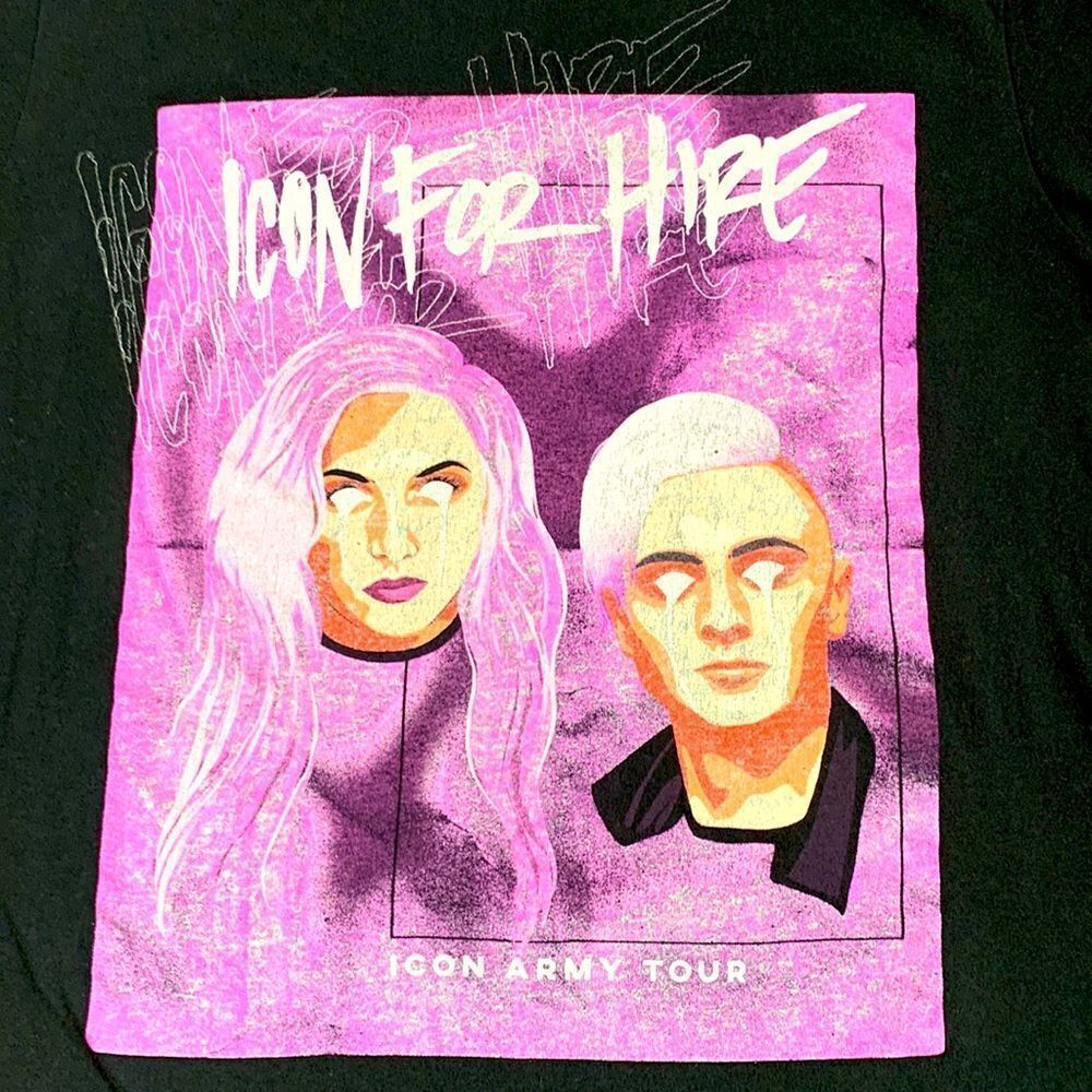 Icon For Hire “Army Tour” Graphic Concert T-shirt S Black - Picture 1 of 4